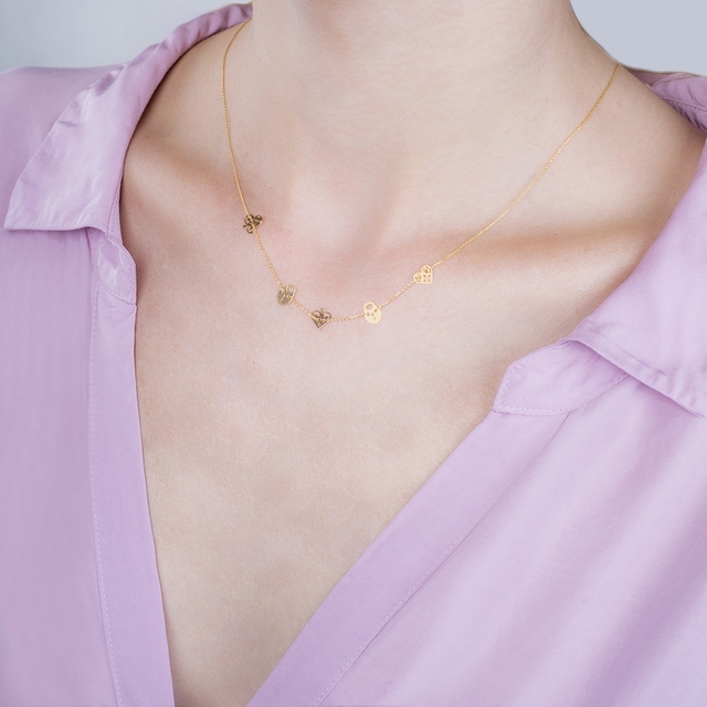 Naszyjnik złoty celebrytka