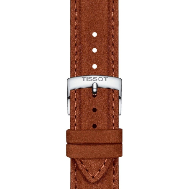 Skórzany brązowy pasek Tissot 21 mm