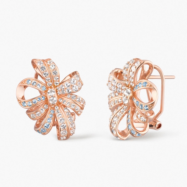 Kolczyki srebrne Balerina