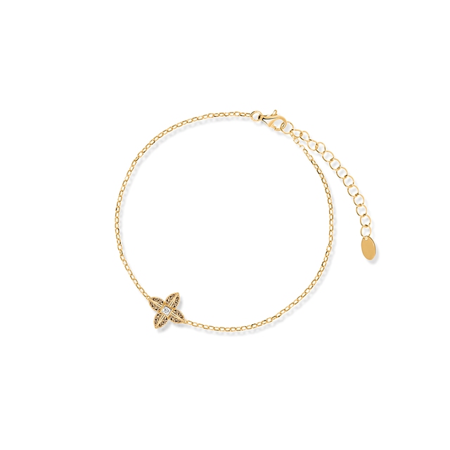 Bransoleta srebrna pozłacana z markasytami