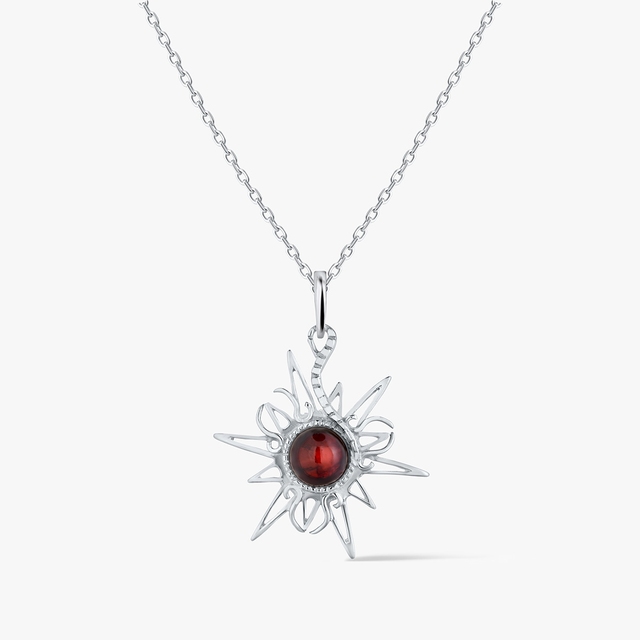 Wisiorek srebrny z bursztynem