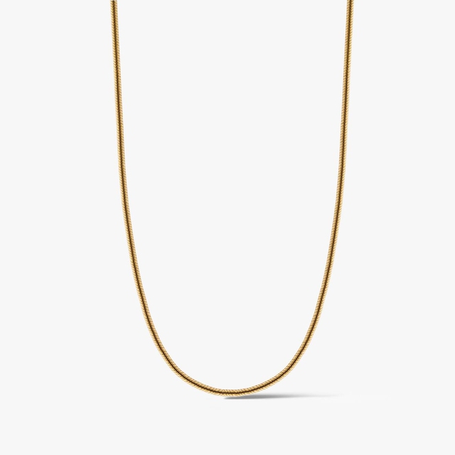 Łańcuszek srebrny pozłacany żmijka