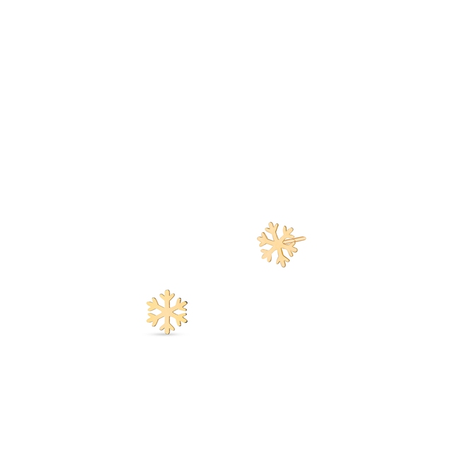 Kolczyki złote śnieżynki Holy