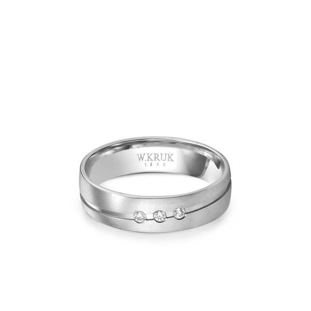 Obrączka złota z brylantami BIELLA