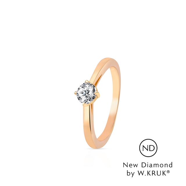 Pierścionek zaręczynowy złoty Doskonały