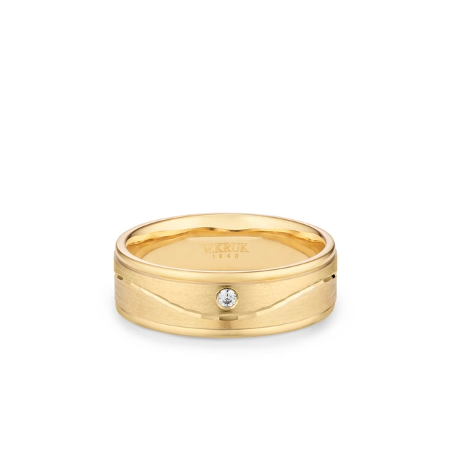 Obrączka złota z brylantem RIVA