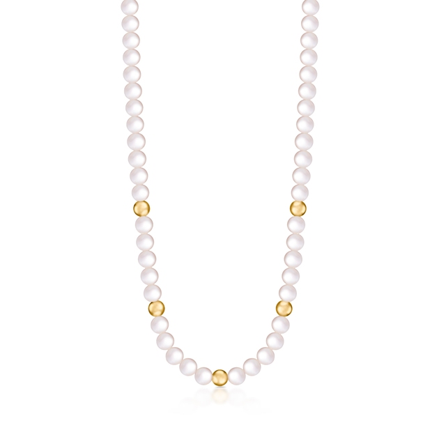 Naszyjnik złoty z perłami