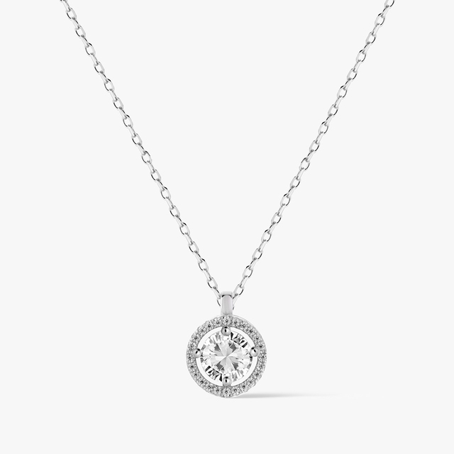 Naszyjnik srebrny z cyrkoniami