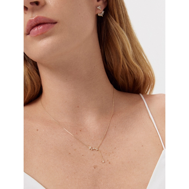 Naszyjnik złoty z cyrkoniami  Ceremonials