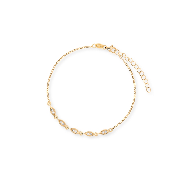 Bransoleta srebrna pozłacana