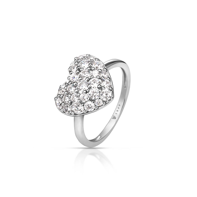 Pierścionek srebrny z cyrkoniami Emblems