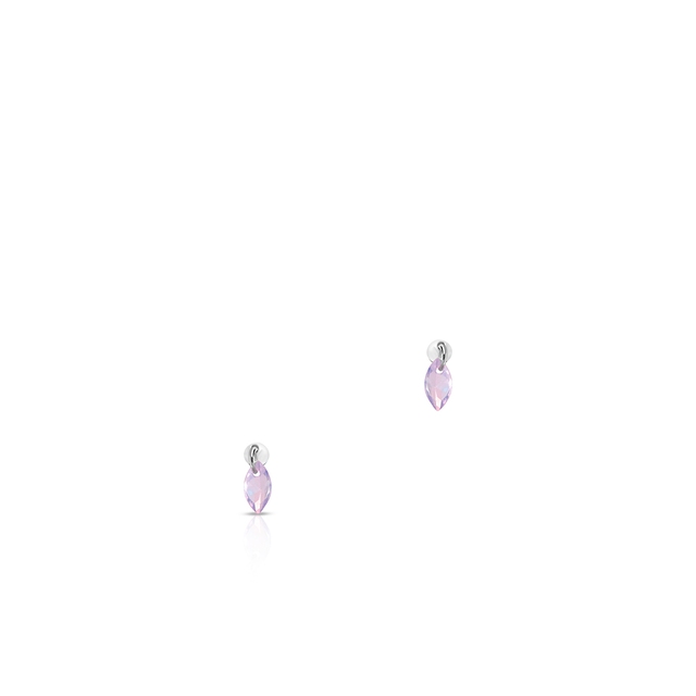 Kolczyki srebrne z fioletowymi cyrkoniami