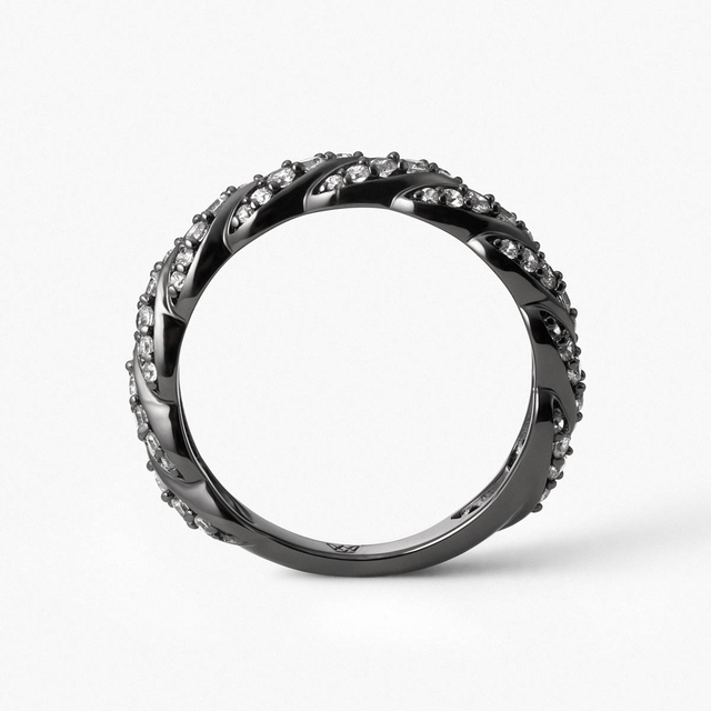 Pierścionek srebrny Meteory