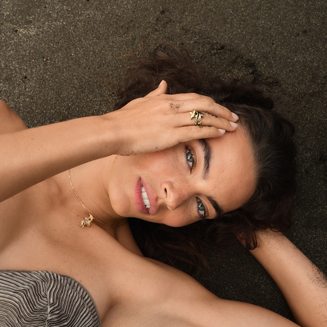 Pierścionek srebrny KOI