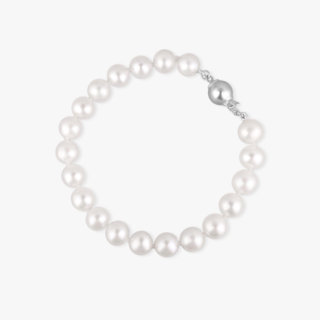 Bransoletka srebra z perłami