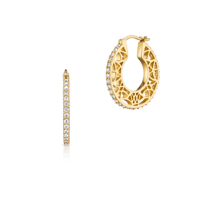 Kolczyki srebrne z cyrkoniami Emblems