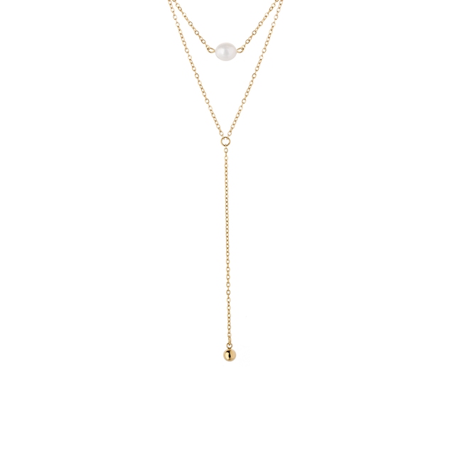 Naszyjnik krawatka z perłą Picky Pica