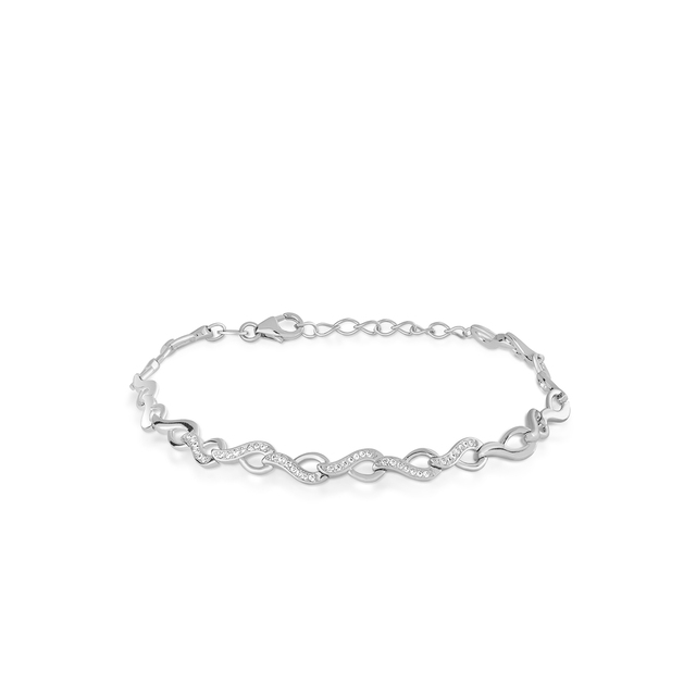 Bransoleta srebrna z cyrkoniami