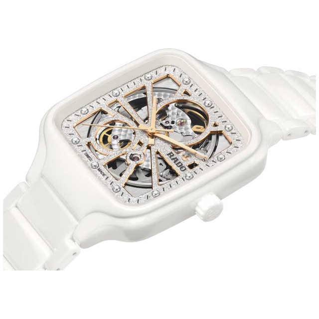 ZEGAREK RADO TRUE SQUARE AUTOMATIC OPEN HEART SPARKLING