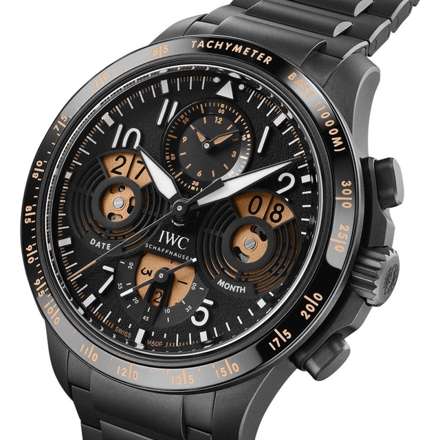ZEGAREK IWC SCHAFFHAUSEN PILOT'S PERFORMANCE CHRONOGRAPH PERPETUAL CALENDAR DIGITAL DATE-MONTH