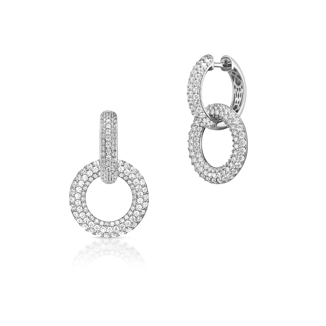 Kolczyki srebrne z cyrkoniami Emblems