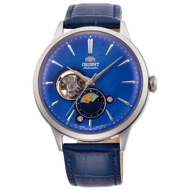 ZEGAREK ORIENT CLASSIC SUN & MOON OPEN HEART