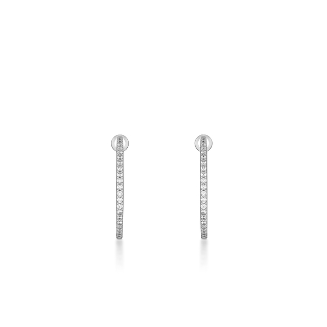 Kolczyki srebrne koła z cyrkoniami