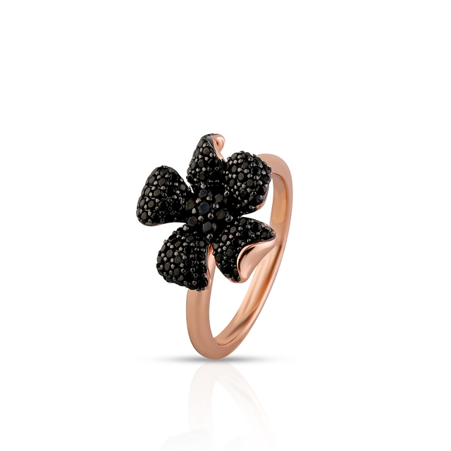 Pierścionek srebrny pozłacany z cyrkoniami