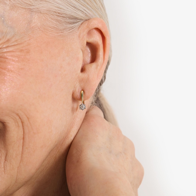 Kolczyki złote z brylantami