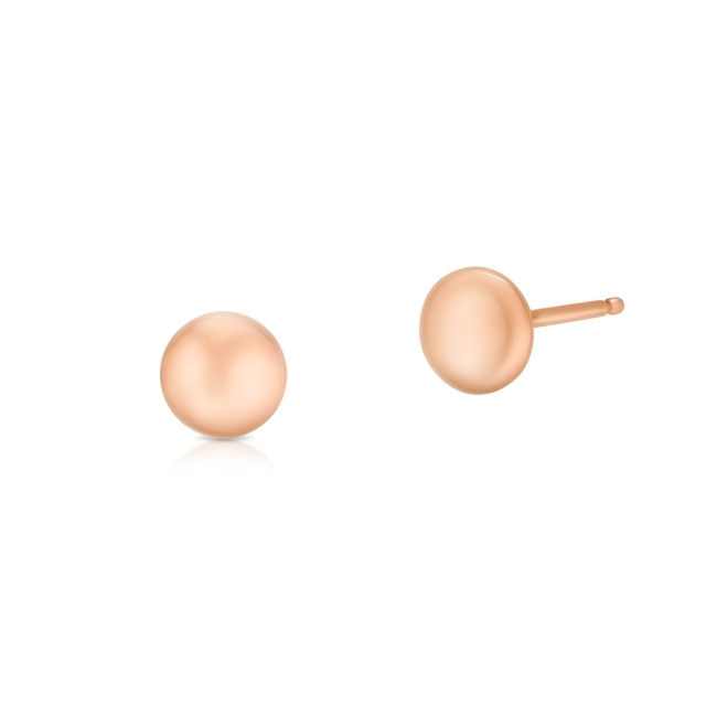 Kolczyki różowe złoto basic
