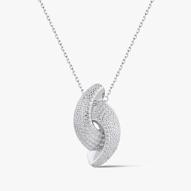 Naszyjnik srebrny z cyrkoniami