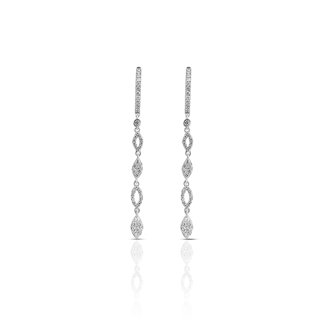 Kolczyki białe złoto z brylantami