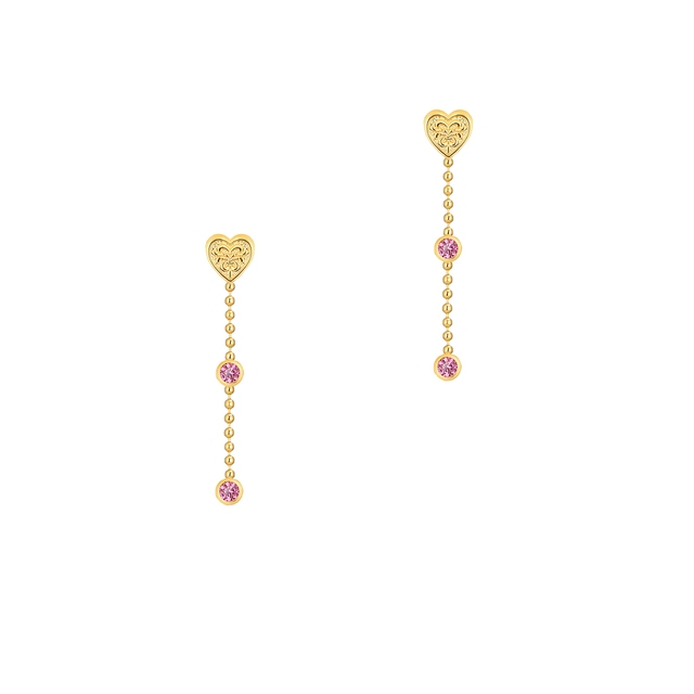 Kolczyki Różowy Kier Wonderland