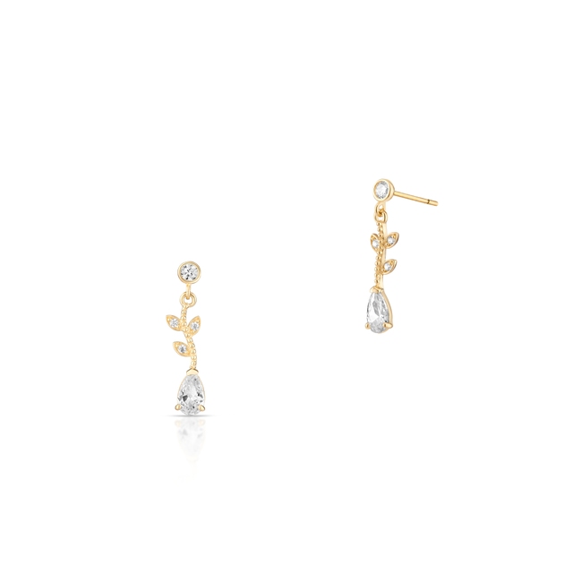 Kolczyki złote z cyrkoniami