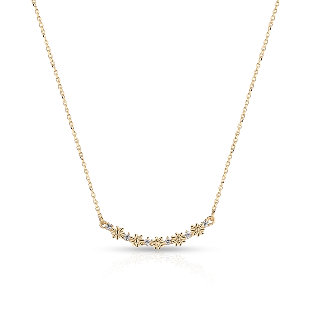 Naszyjnik złoty z cyrkoniami