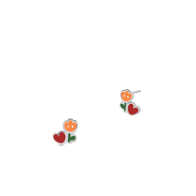 Kolczyki srebrne tulipany