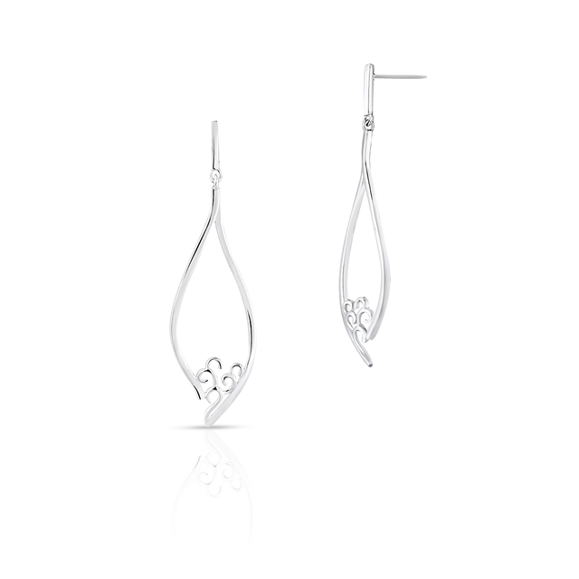 Kolczyki srebrne ażurowe