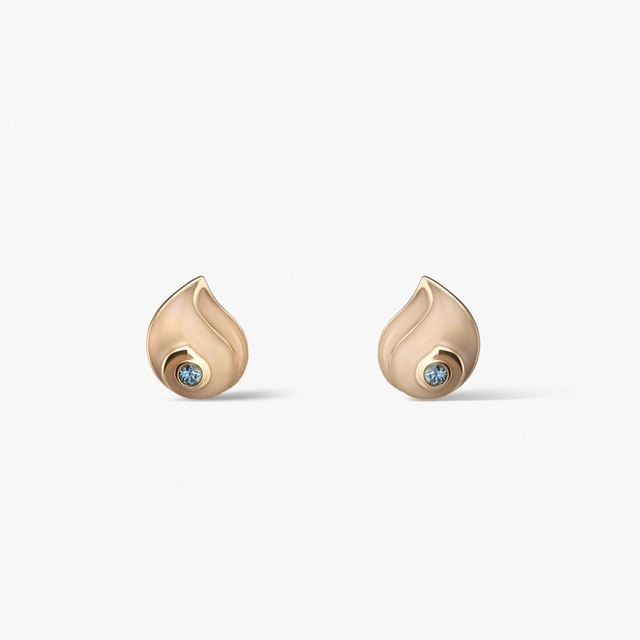 Kolczyki złote Kwiaty Nocy Bratki