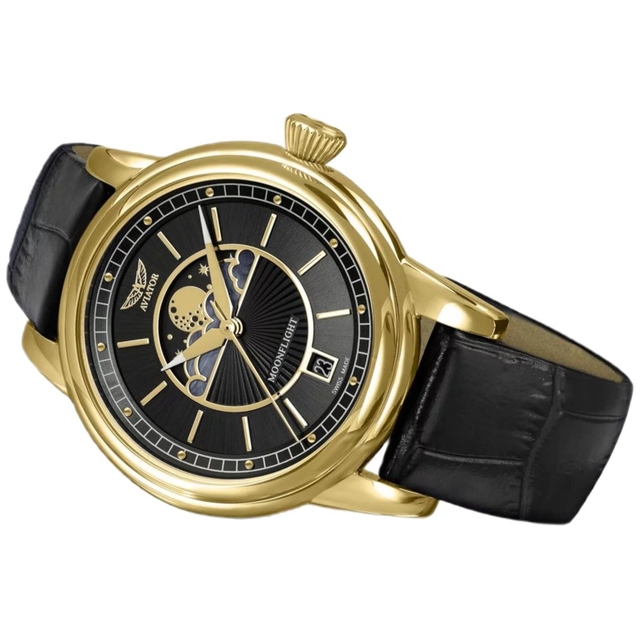 ZEGAREK AVIATOR SWISS Moonflight