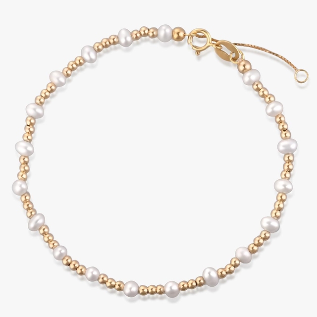 Bransoleta złota  z perłami