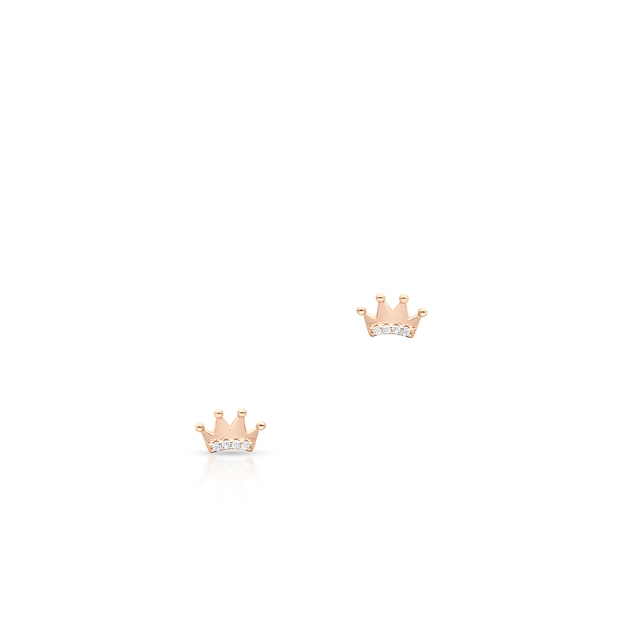 Kolczyki srebrne pozłacane princess