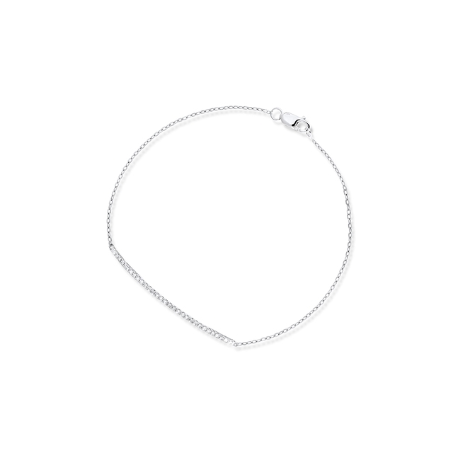 Bransoleta białe złoto z diamentami