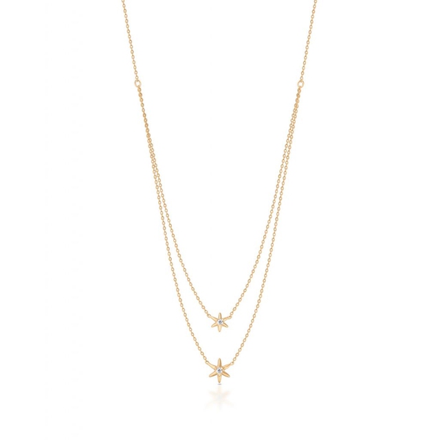 Naszyjnik złoty kaskadowy z gwiazdkami