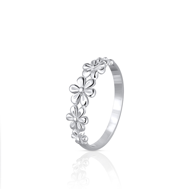 Pierścionek srebrny z motywem niezapominajki