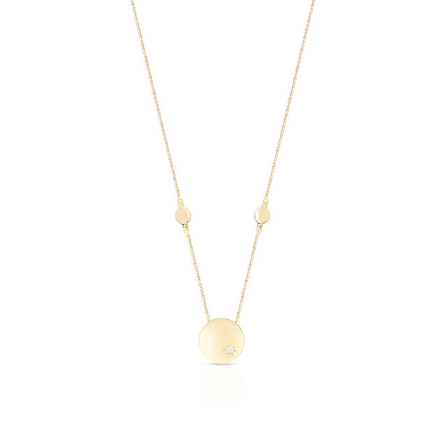 Naszyjnik złoty z cyrkonią