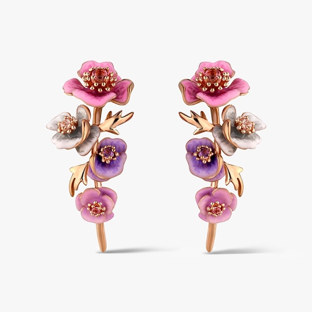 Kolczyki złote Kwiaty Nocy