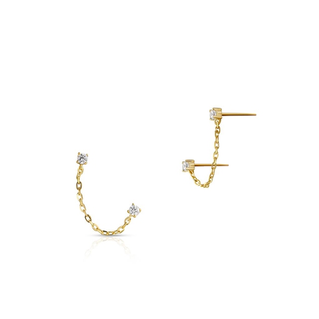 Kolczyki srebrne złocone W.KRUK