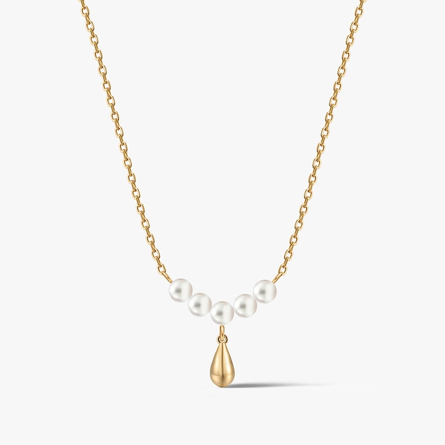 Naszyjnik srebrny z perłami