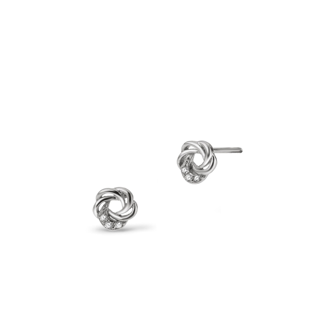 Kolczyki srebrne supełki