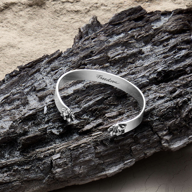 Bransoleta srebrna Freedom